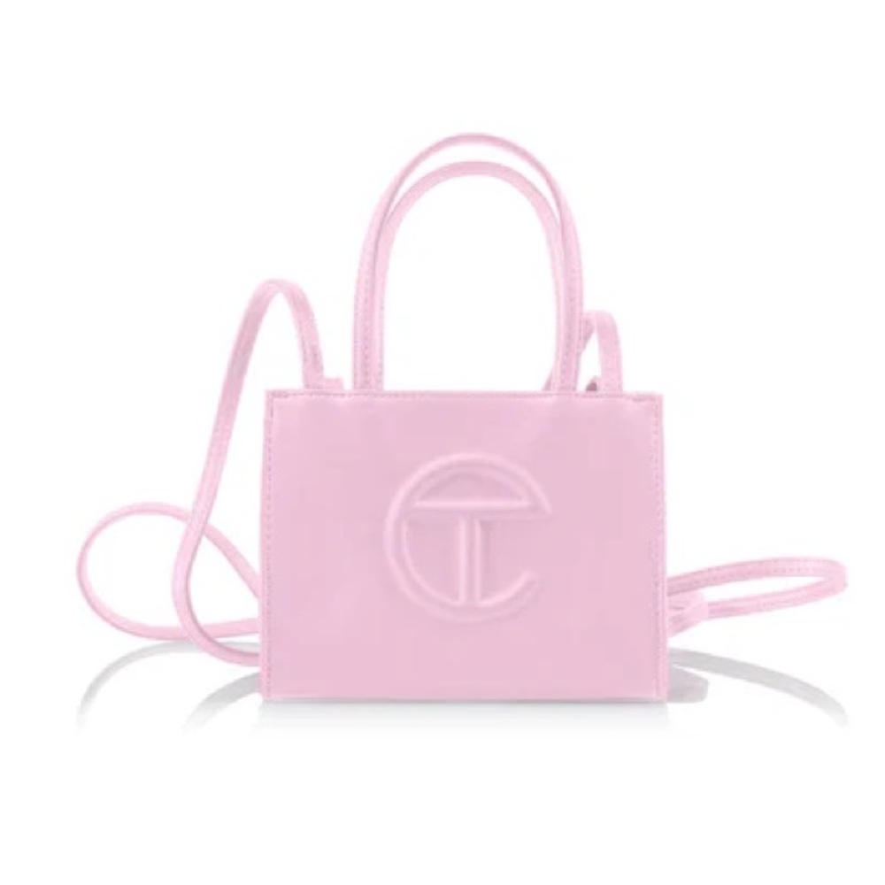 Telfar small baby pink purse